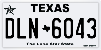TX license plate DLN6043