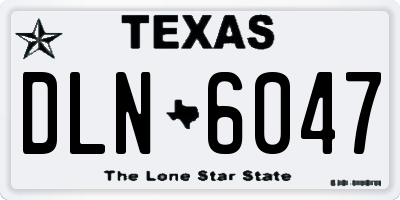 TX license plate DLN6047