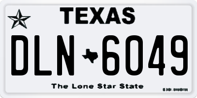 TX license plate DLN6049