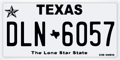 TX license plate DLN6057