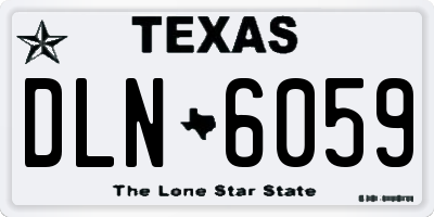 TX license plate DLN6059