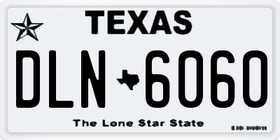 TX license plate DLN6060