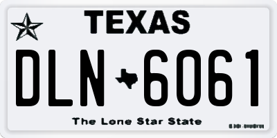 TX license plate DLN6061