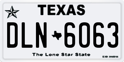 TX license plate DLN6063