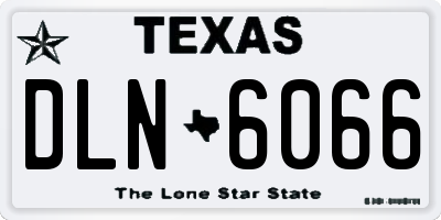 TX license plate DLN6066