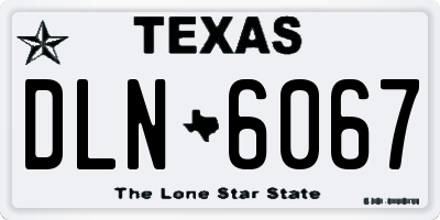 TX license plate DLN6067
