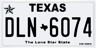 TX license plate DLN6074
