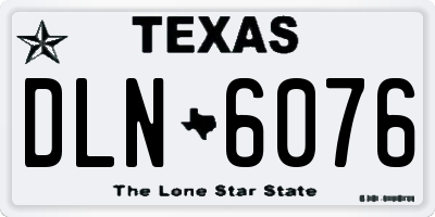 TX license plate DLN6076