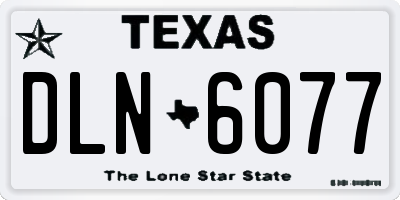 TX license plate DLN6077