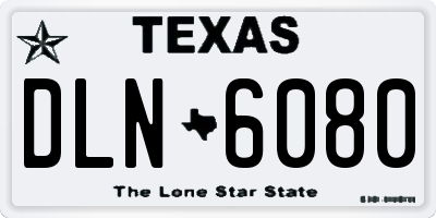 TX license plate DLN6080