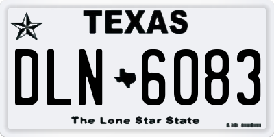 TX license plate DLN6083