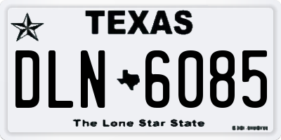 TX license plate DLN6085