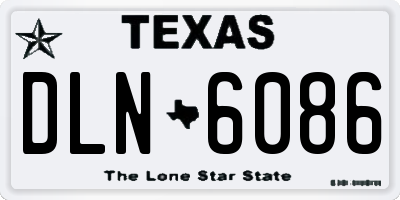 TX license plate DLN6086