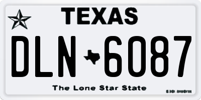 TX license plate DLN6087