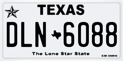 TX license plate DLN6088