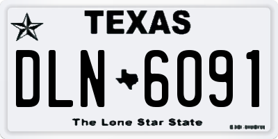 TX license plate DLN6091