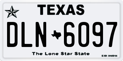 TX license plate DLN6097