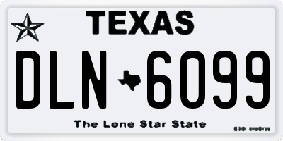 TX license plate DLN6099