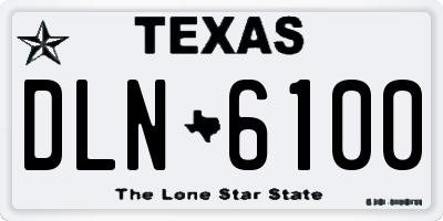 TX license plate DLN6100