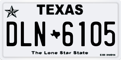TX license plate DLN6105