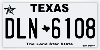 TX license plate DLN6108