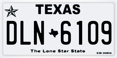 TX license plate DLN6109