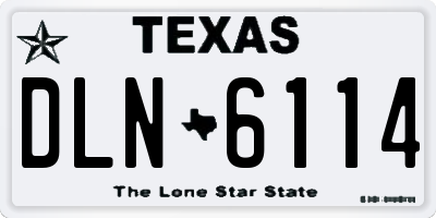 TX license plate DLN6114