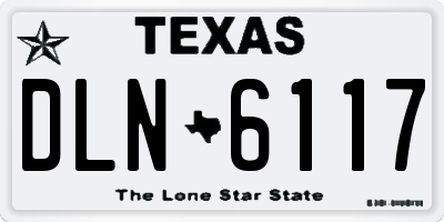 TX license plate DLN6117
