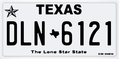 TX license plate DLN6121