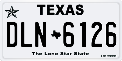 TX license plate DLN6126