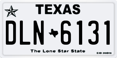 TX license plate DLN6131
