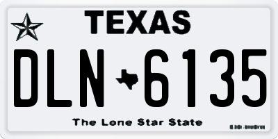 TX license plate DLN6135