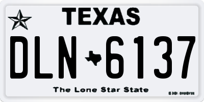 TX license plate DLN6137
