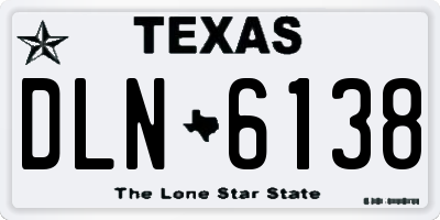 TX license plate DLN6138