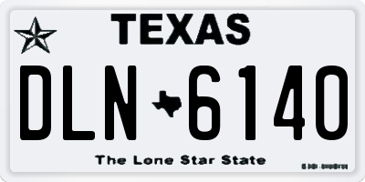 TX license plate DLN6140