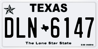 TX license plate DLN6147