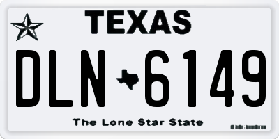 TX license plate DLN6149