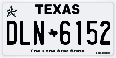 TX license plate DLN6152