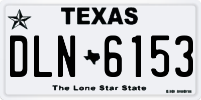 TX license plate DLN6153