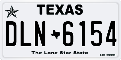 TX license plate DLN6154
