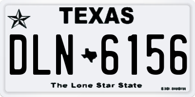 TX license plate DLN6156