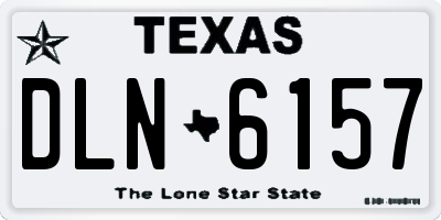 TX license plate DLN6157