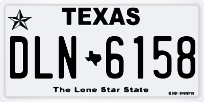 TX license plate DLN6158