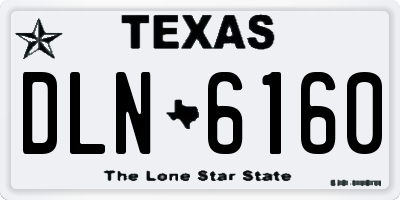 TX license plate DLN6160