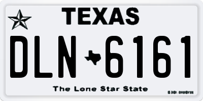 TX license plate DLN6161