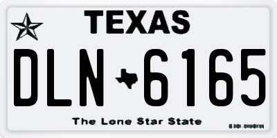 TX license plate DLN6165
