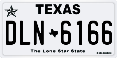 TX license plate DLN6166