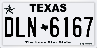 TX license plate DLN6167