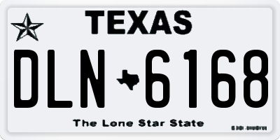 TX license plate DLN6168