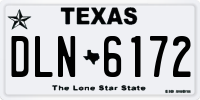 TX license plate DLN6172